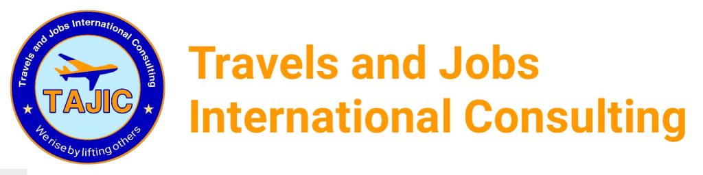 Travels and Jobs International Consulting - TAJIC logo + text